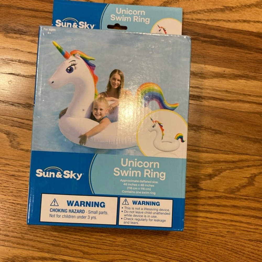 Unicorn Pool Float  - Large Swim Ring - NIB
